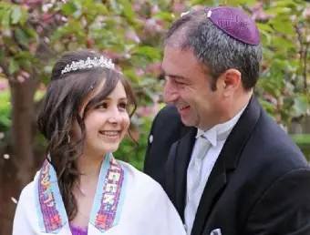 Bat Mitzvah - father and daughter